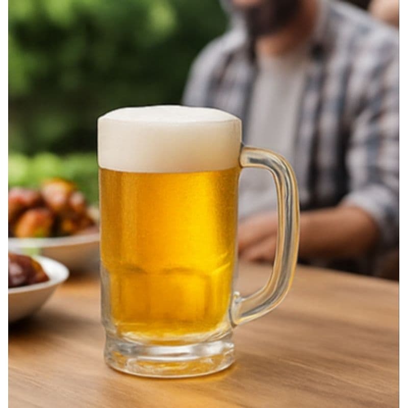 Kit 2 Canecas de Chopp de Vidro 390ml – Elegantes, Resistentes e Versáteis