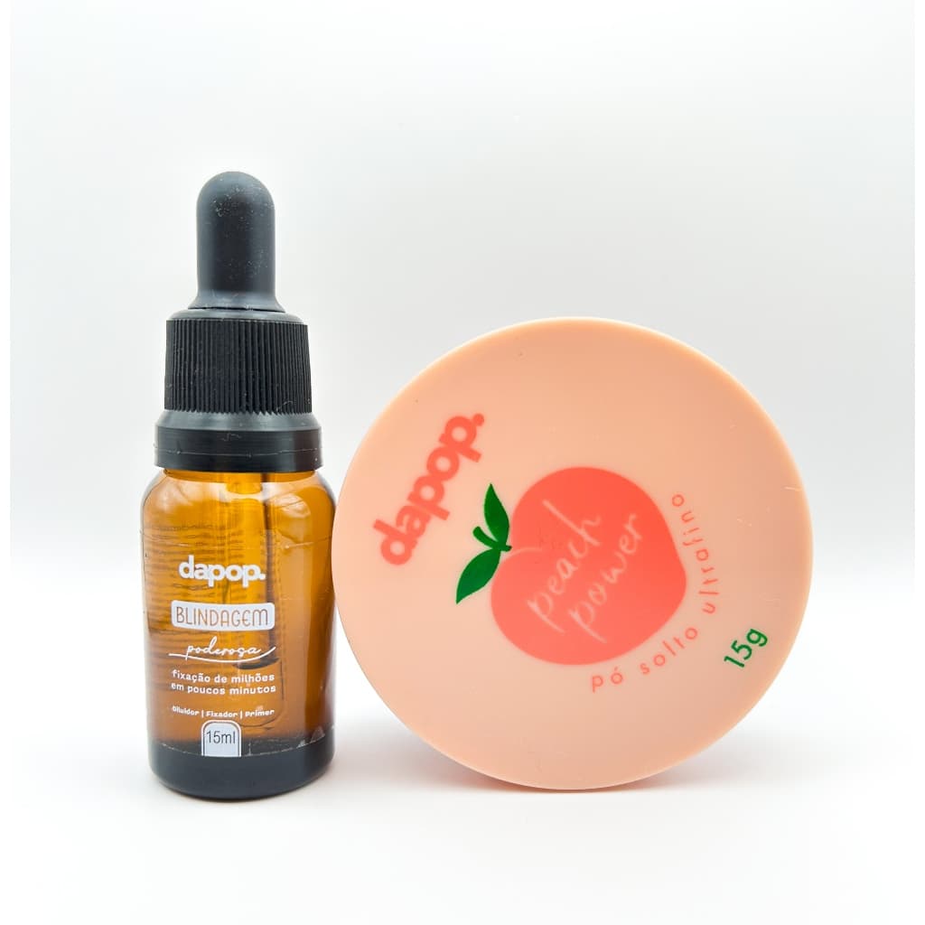 Kit Blindagem Poderosa Dapop 15ml + Pó Solto Peach Power Dapop