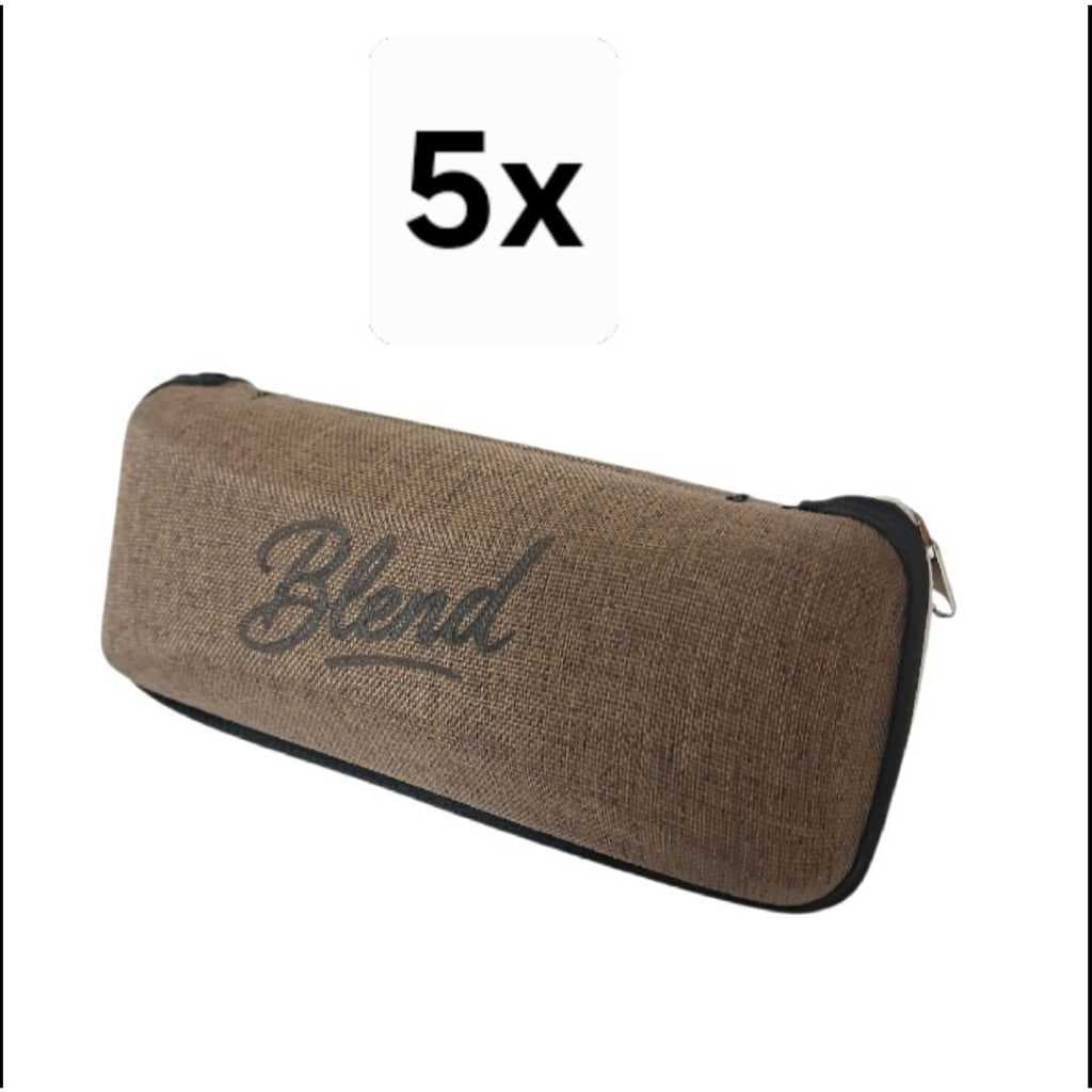 Blend porta óculos caixinha case estojo de zíper rígido 5 ou 10 unidades