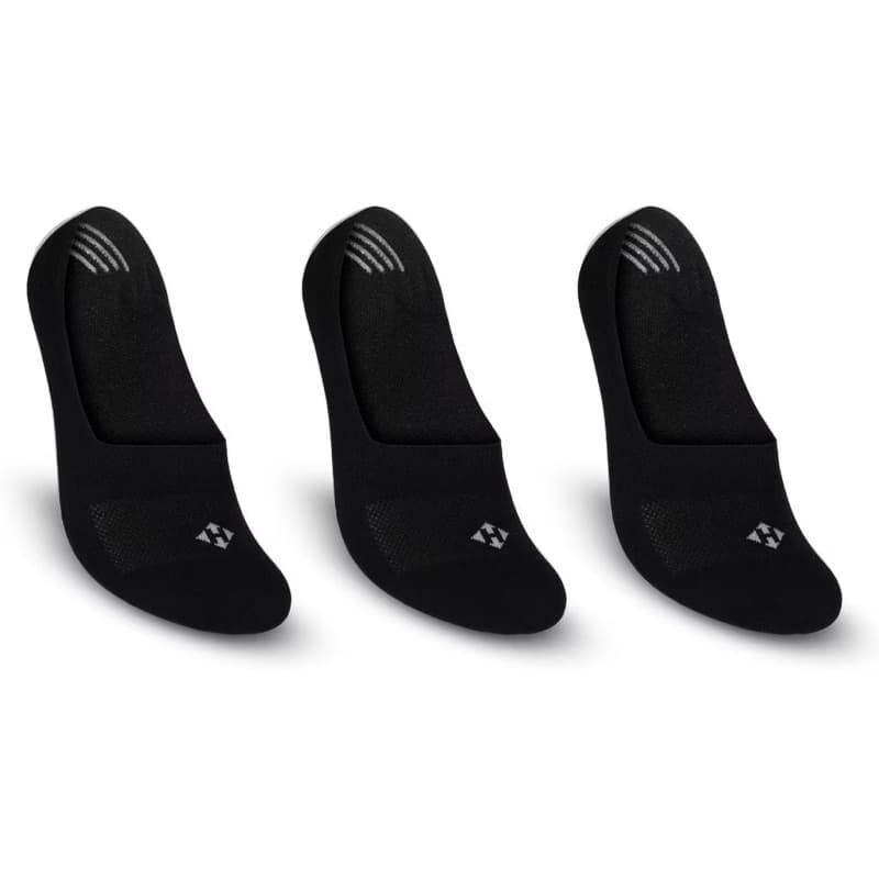 kit 3 pares de meia invisível sapatilha algodão hoahi com silicone e bordas anatômicas