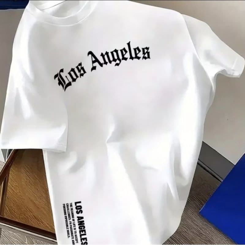 KIT 2 Camisa Estampada Los angeles  Escrita 100% Algodão Premio