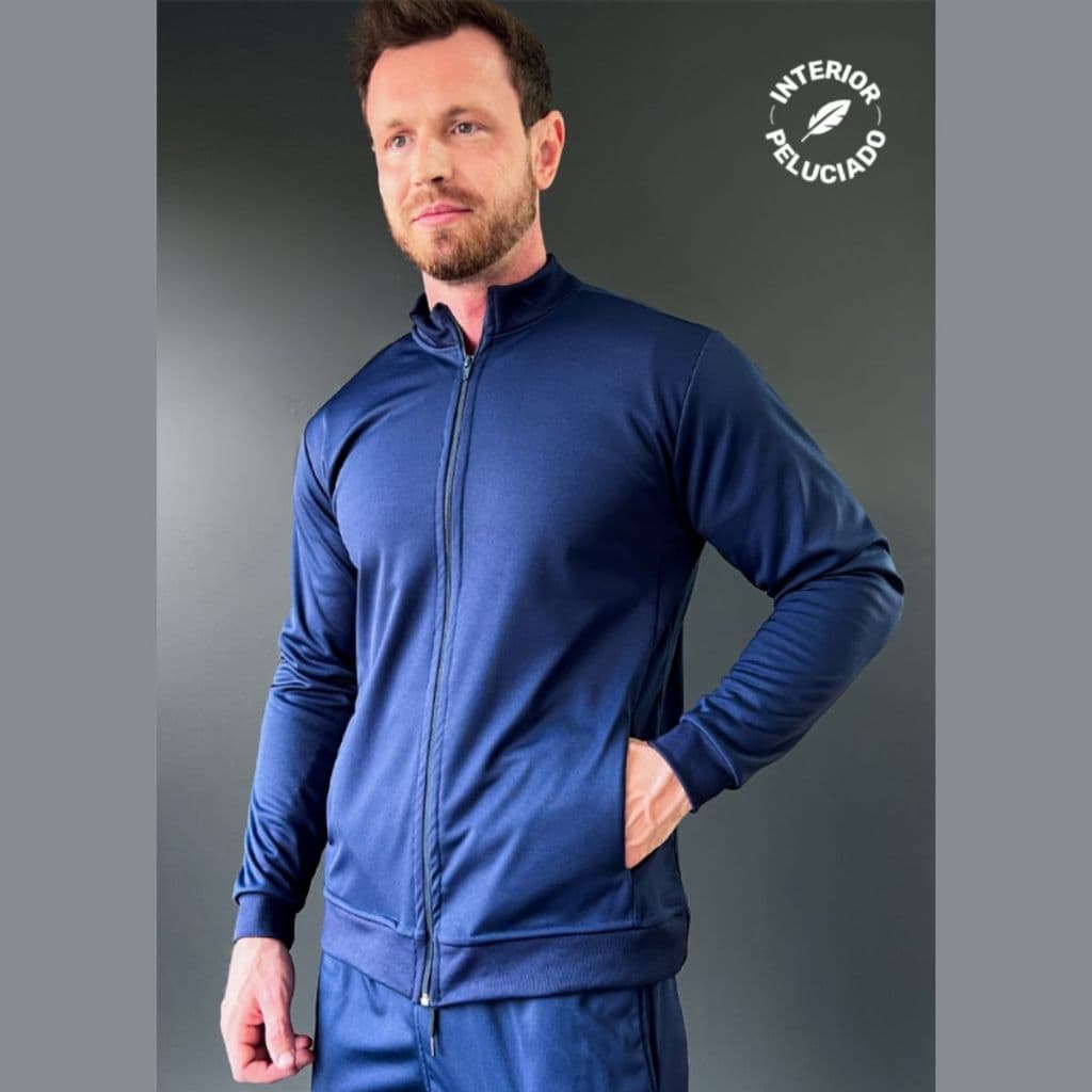 Conjunto Agasalho Térmico Peluciado Helanca Inverno Quentinho | Tamanhos P ao G3