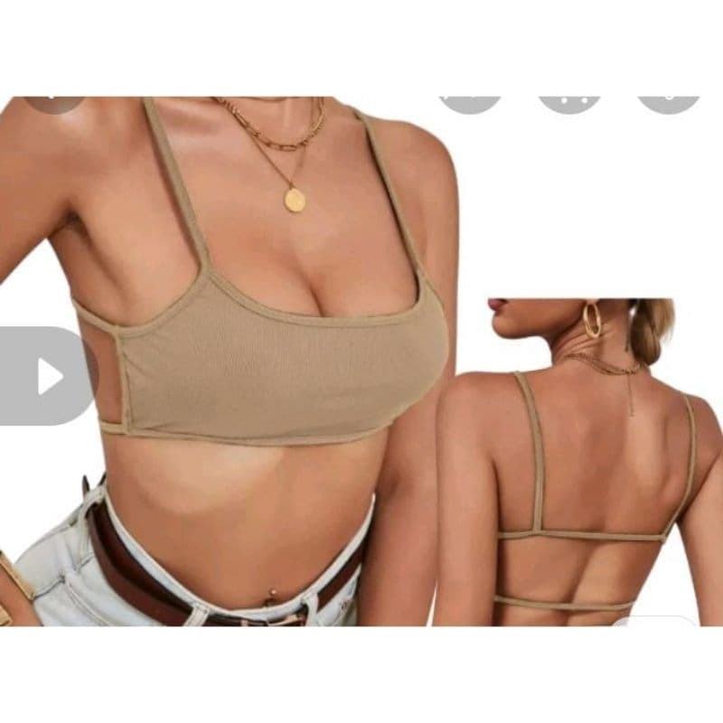 Kit 5 Top costa nua fitness academia treino