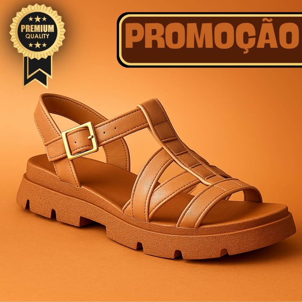 Sandália Tratorada Feminina Estilo Fisherman Confortável Casual