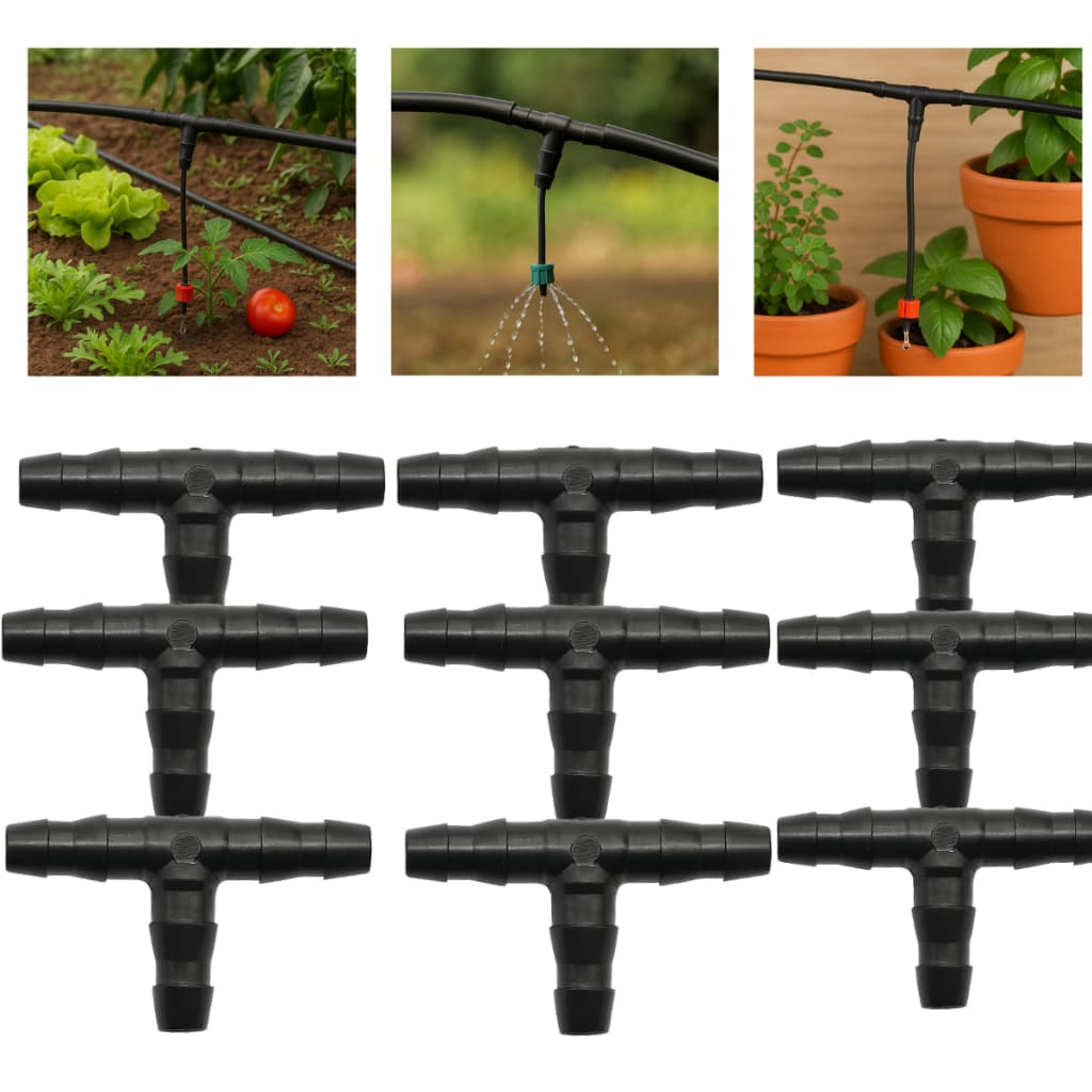 Kit 50 Uniões em T para Mangueiras 4x7mm – Plástico Resistente, Conector Durável para Microtubos