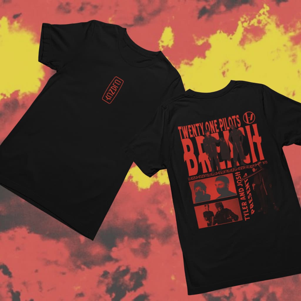 Camiseta Estampada Twenty One Pilots Banda Tour 2025 Alt Rock Camisa Unissex Algodão