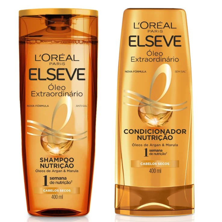 Kit Shampoo e Condicionador Elseve Óleo Extraordinário 400ml Nutrição e Hidratação