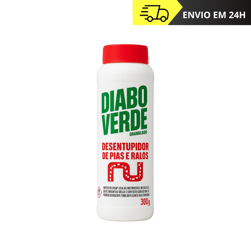 DESENTUPIDOR DE PIAS E RALOS GRANULADO 300G DIABO VERDE