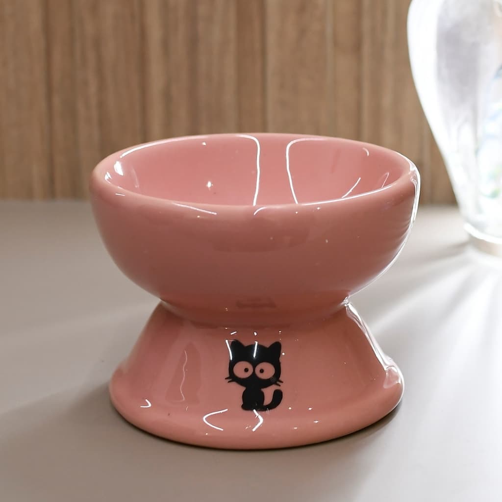 Comedouro para Gatos em Cerâmica Luxo Bebedouro gatos PETS Elevado anti formiga prático de higiênico