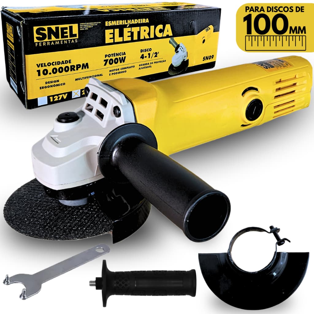Esmerilhadeira Lixadeira 700W Esmerilhadeira Angular 100MM Snel Ferramentas
