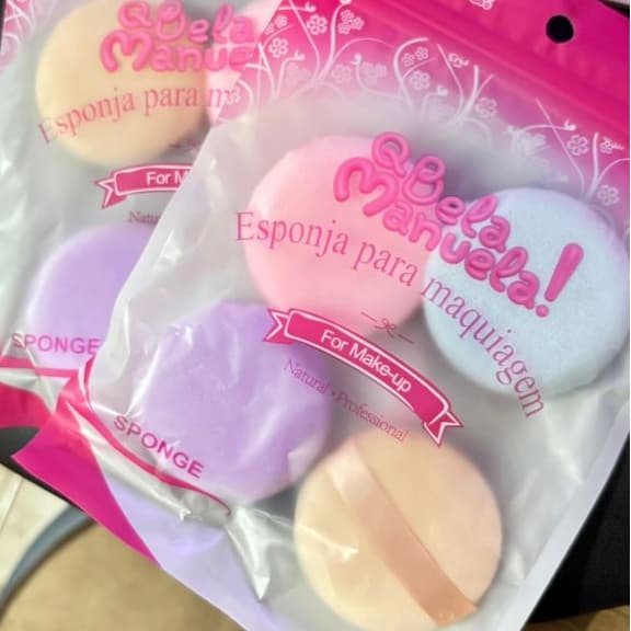 Kit c/8 Esponjas de Apoio para Maquiagem Redondas q bela manuela