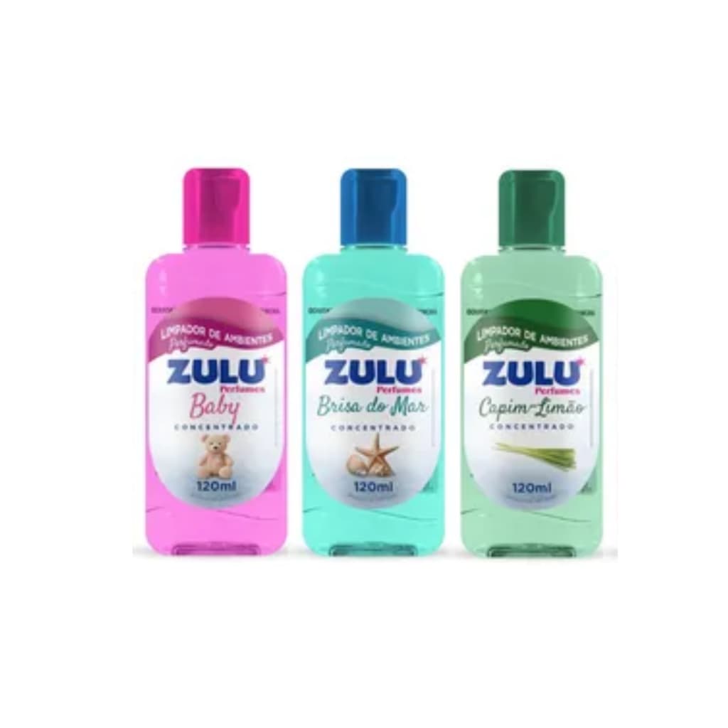 Limpador de ambientes concentrado diversos aromas ZULU