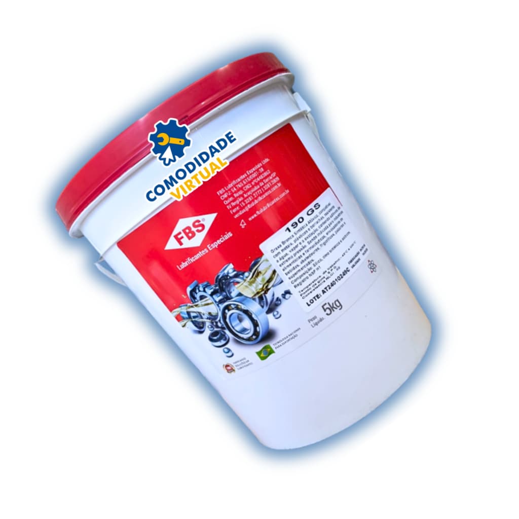 Graxa Branca Lubrificante Atóxica Grau Indústria Alimentício - 190GS 5Kg