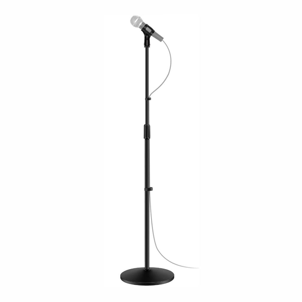 Pedestal Microfone Suporte Reto Pé de Ferro Maciço KSR KP2