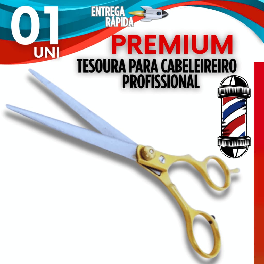 Tesoura Cabeleireiro Profissional 6' Aço Inoxidável Barbearia Salão Cabelo