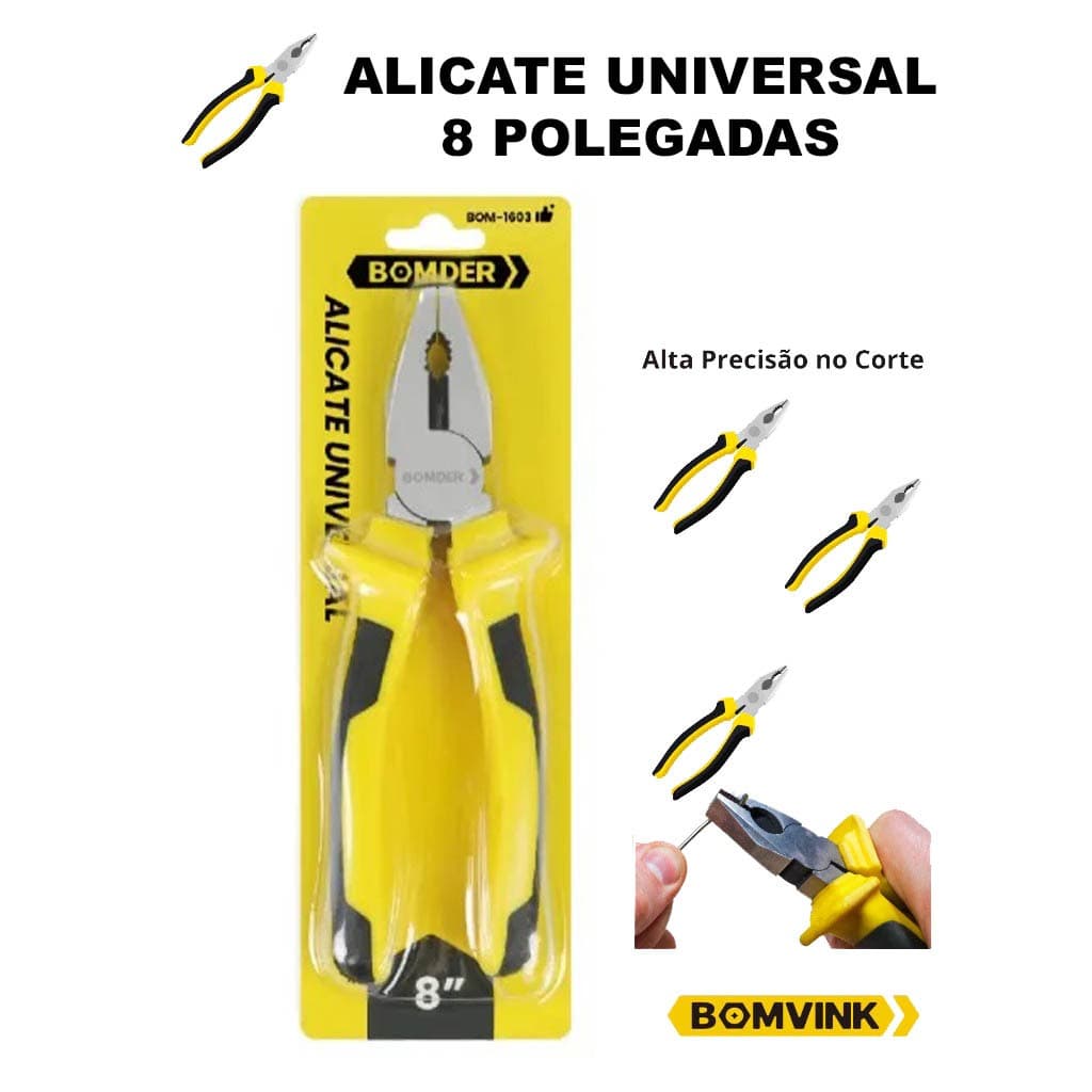 Alicate Universal 8 Polegadas Eletricista Multiuso Profissional