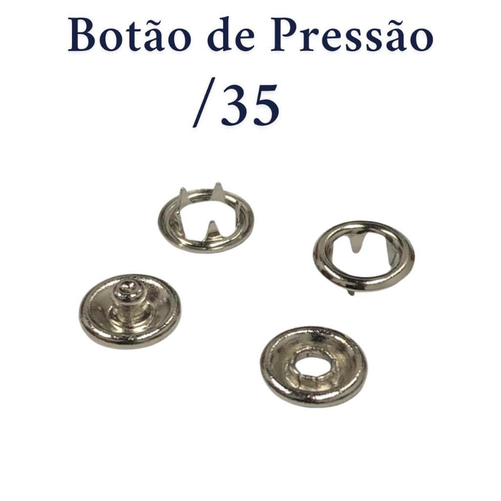 Botão de Pressao /35 niquel e dourado - 200 unidades - Tic Tac