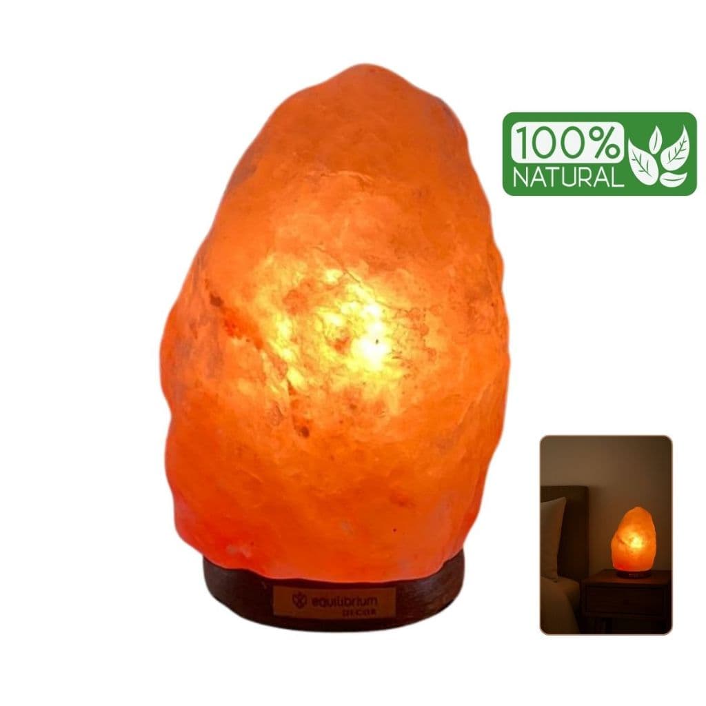 Luminária de Sal Rosa do Himalaia 1–2 kg | 100% Natural | Relaxamento e Bem‑Estar