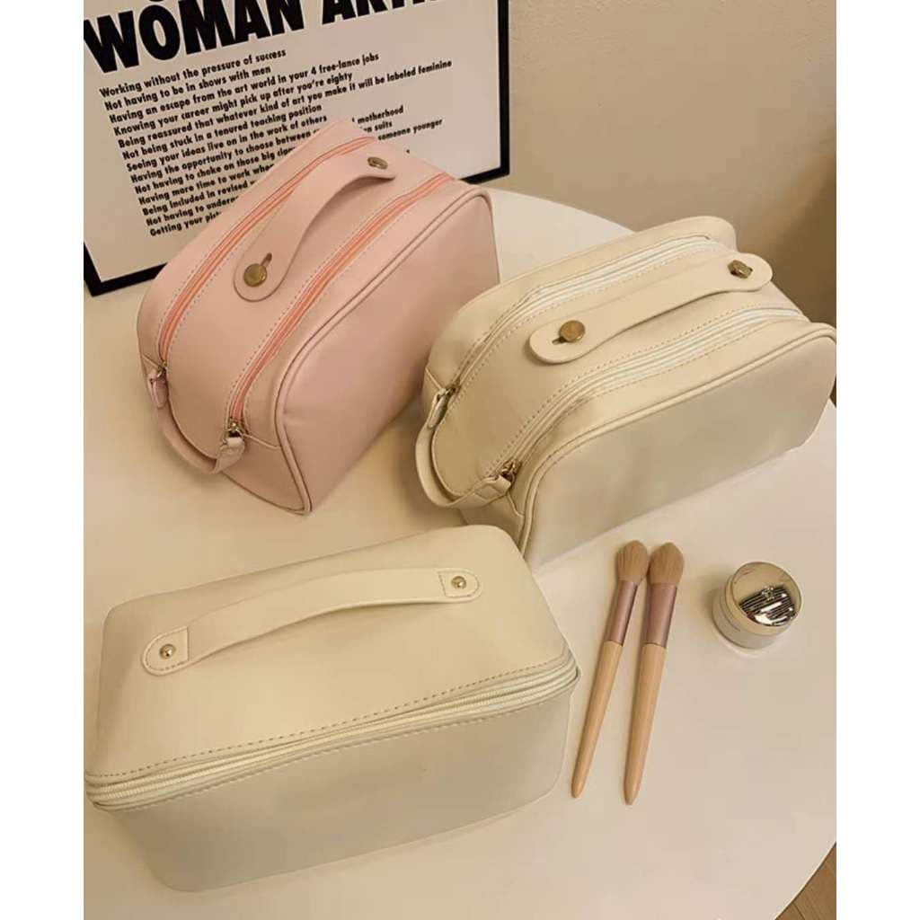 Bolsa Necessaire Organizador Cosmético Maquiagem Zíper Dupla Para Viagem oi-4230