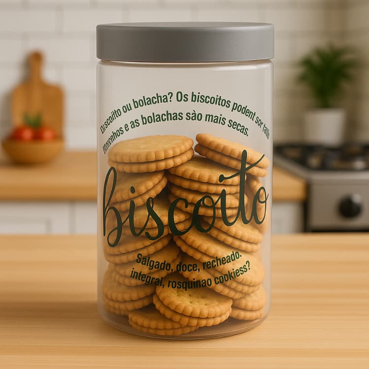 Pote Biscoito Bolacha com Tampa de Rosca Chef 1,8 Litros