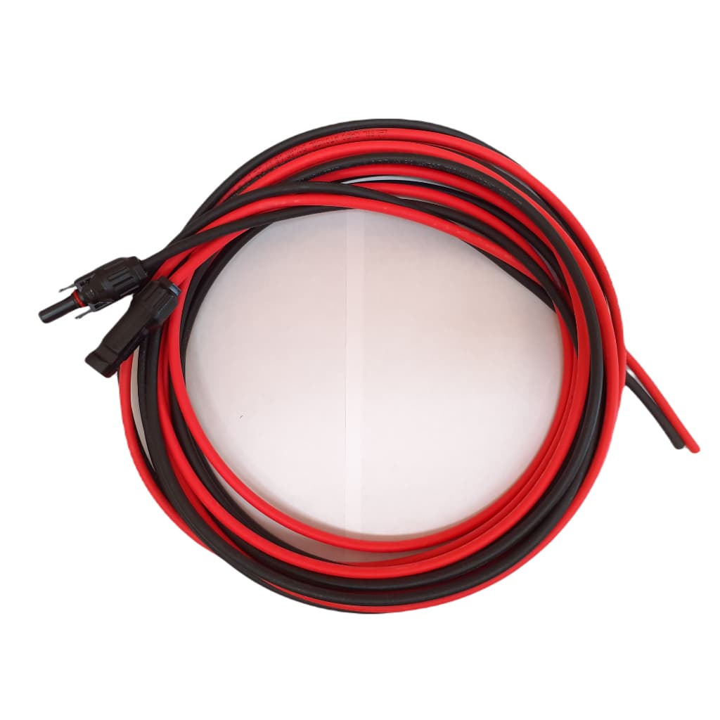 Cabo Solar 6mm² Com Conector Mc4 Montado 10m Pt 16m Vm