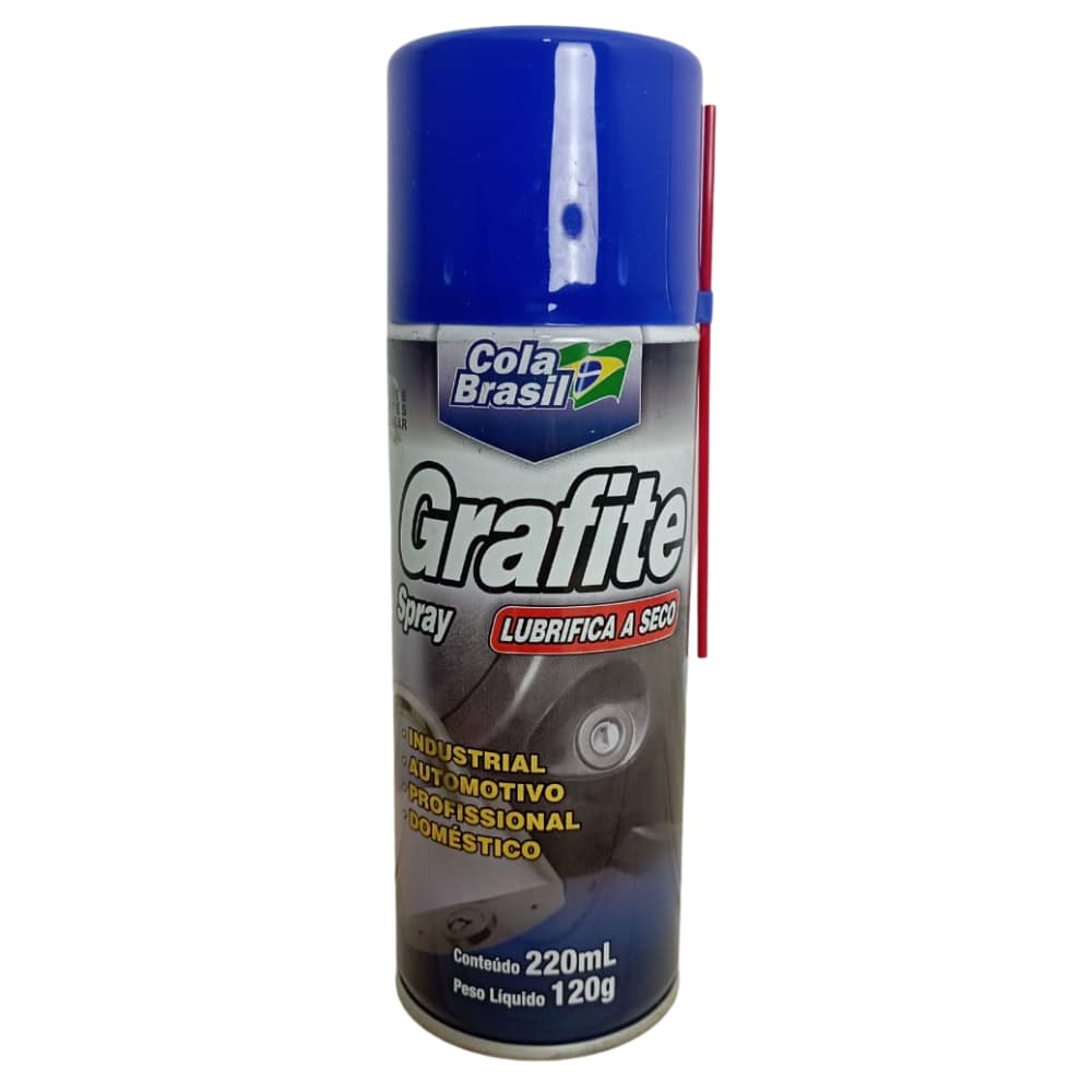 Spray Grafite Lubrifica a seco 220ml / 120g - Cola Brasil