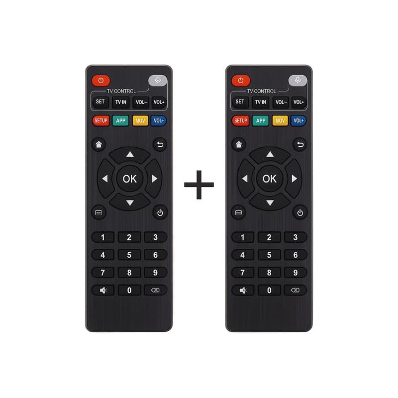 Kit Com 2 Controles Universal Smart Box TV