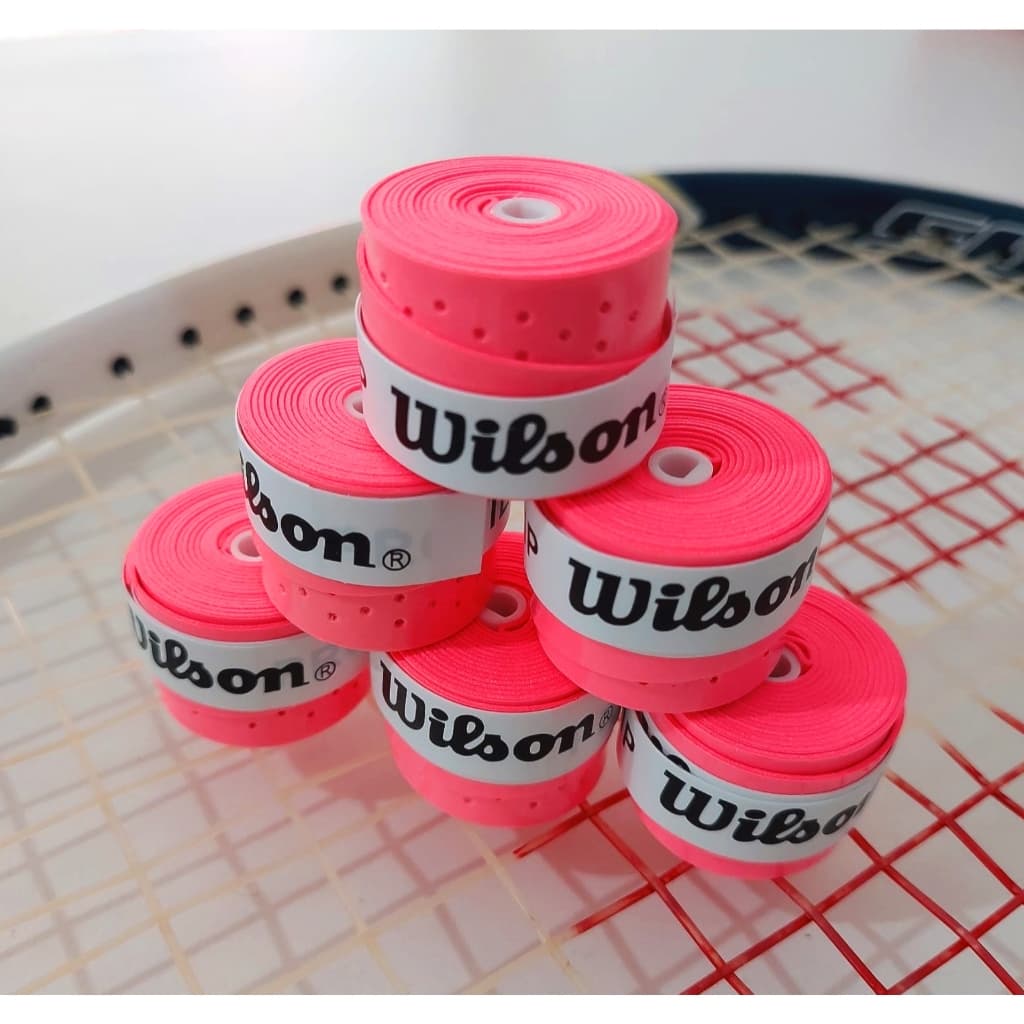 Overgrip Wilson Pegajoso Perfurado Grip para raquete Tennis, Beach Tênis, Squash, Padel - ROSA