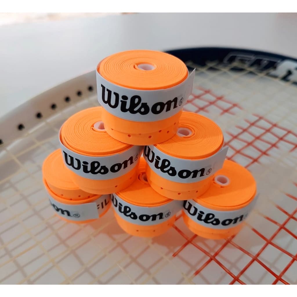Overgrip Wilson Pegajoso Perfurado Grip para raquete Tennis, Beach Tênis, Squash, Padel - LARANJA