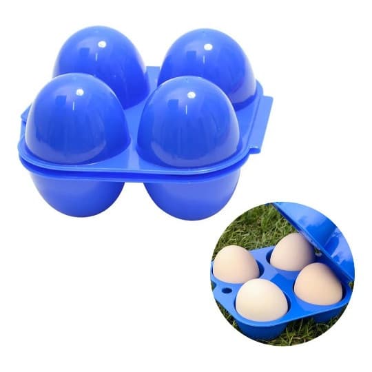 Case portátil para 4 ovos com trava camping  pesca e atividades ao ar livre