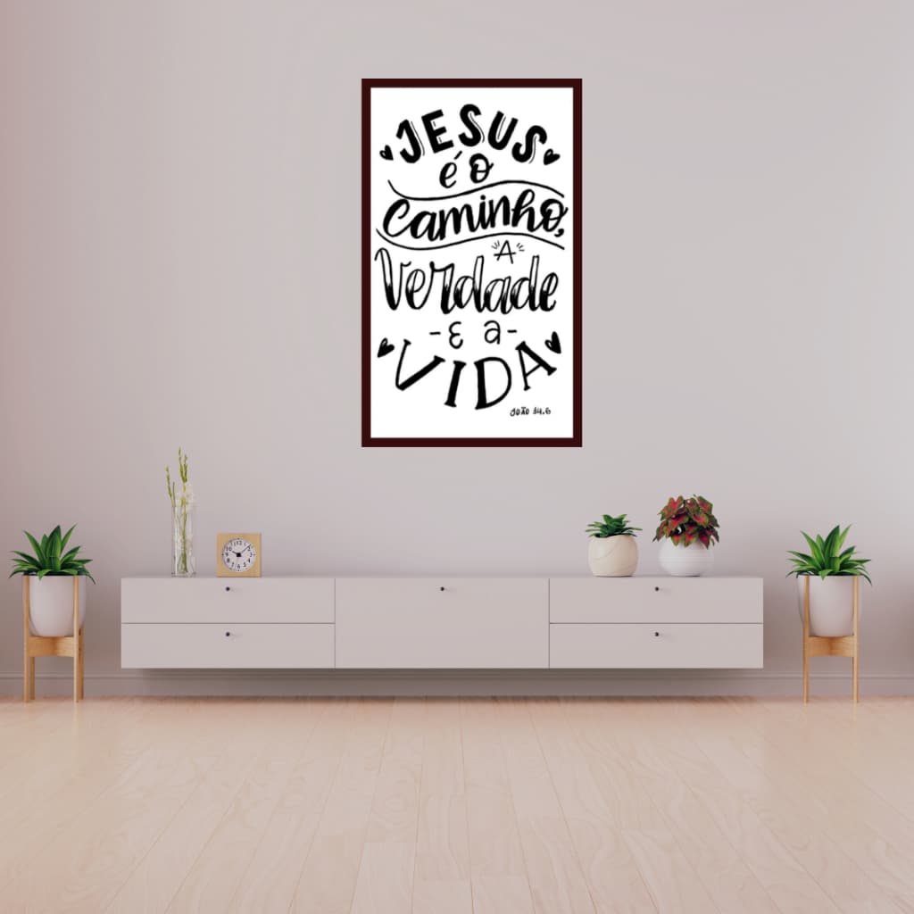 Quadro Decorativo Para Sala Quarto Jesus é o Caminho Decoração Varios Modelos Frase bíblica Cristão