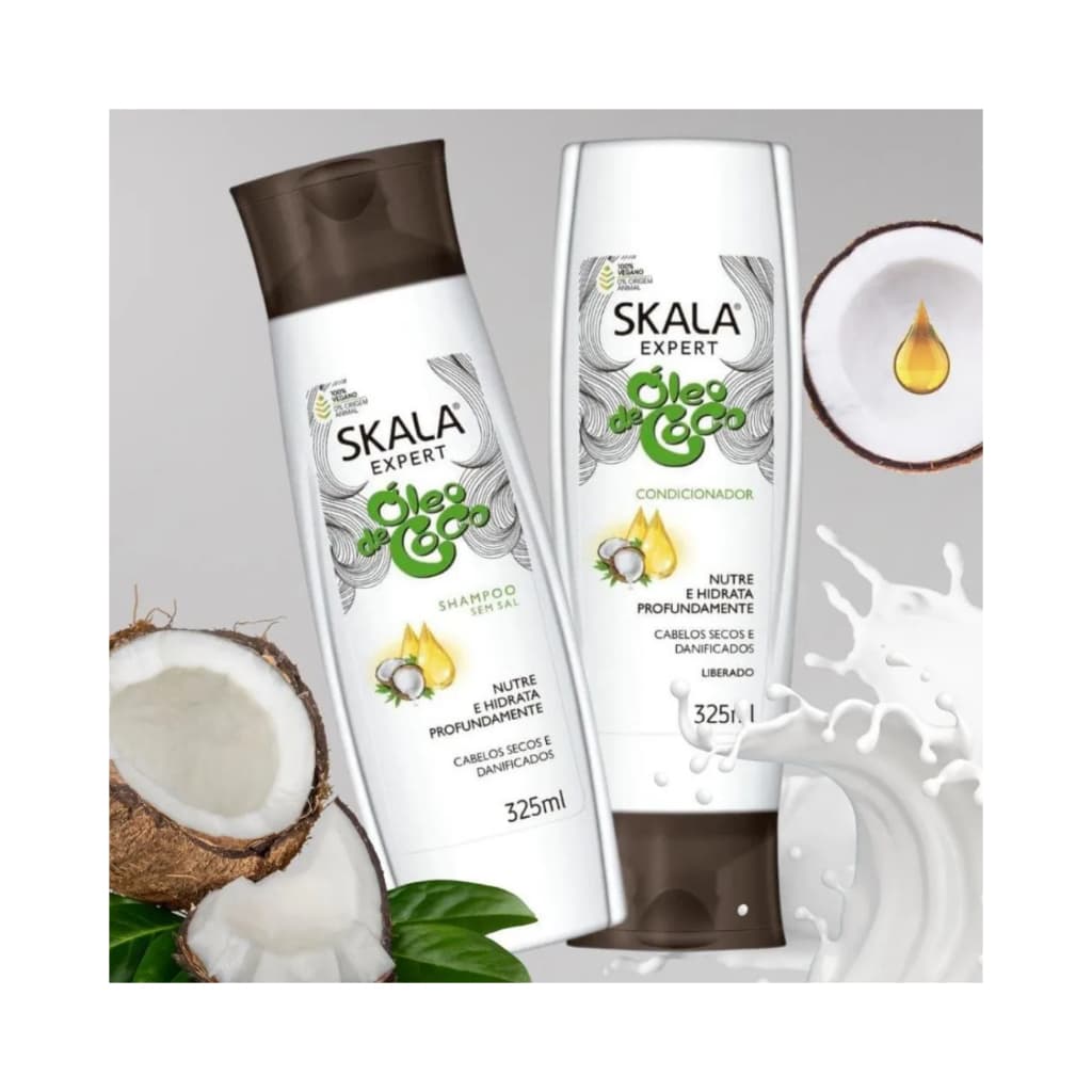 Kit Shampoo e Condicionador Skala Óleo de coco