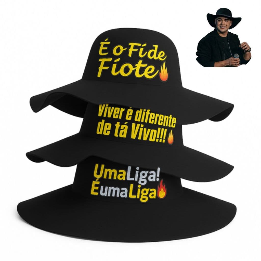 Chapéu Caminhoneiro Cata Ovo Feltro Natanzinho Lima Frases