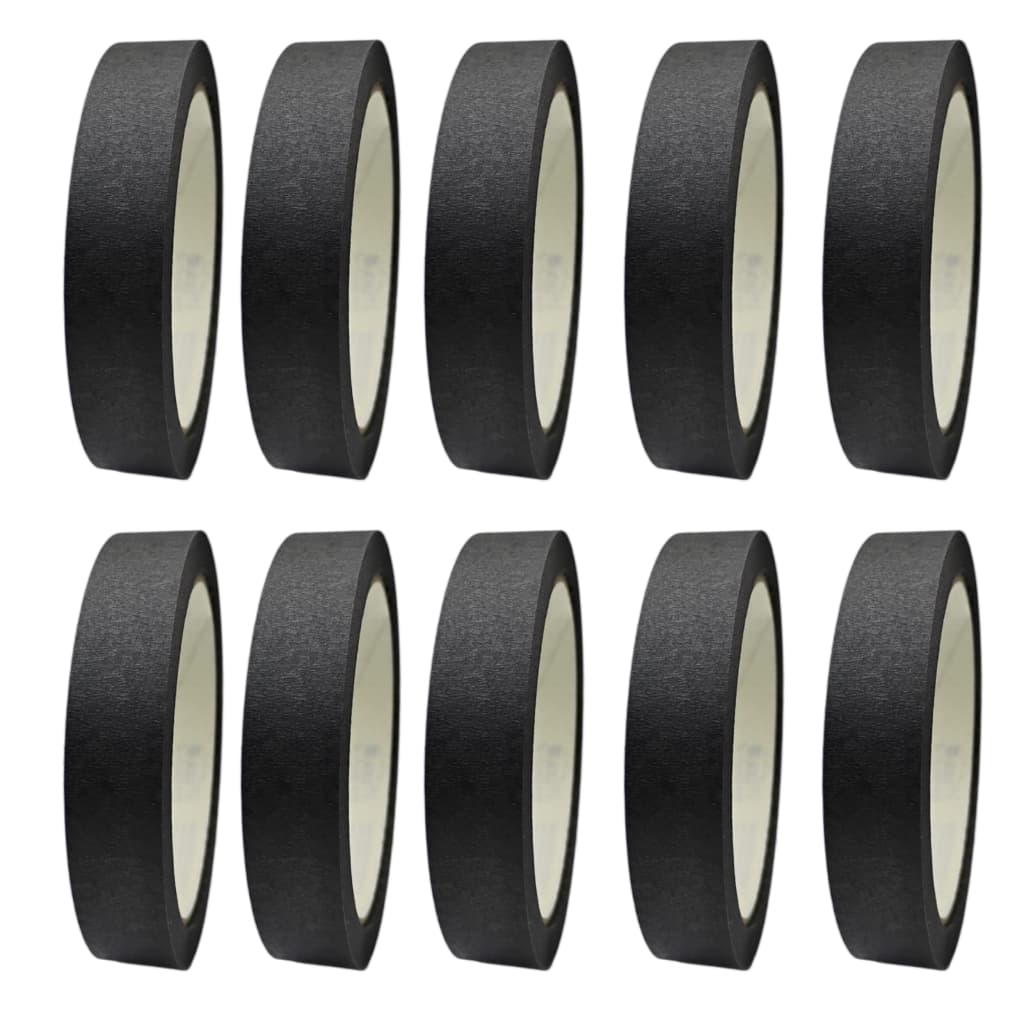 10 Fita Crepe Fina Preta 18mm X 30m Alta Fixação Eventos Decoração Artesanatos