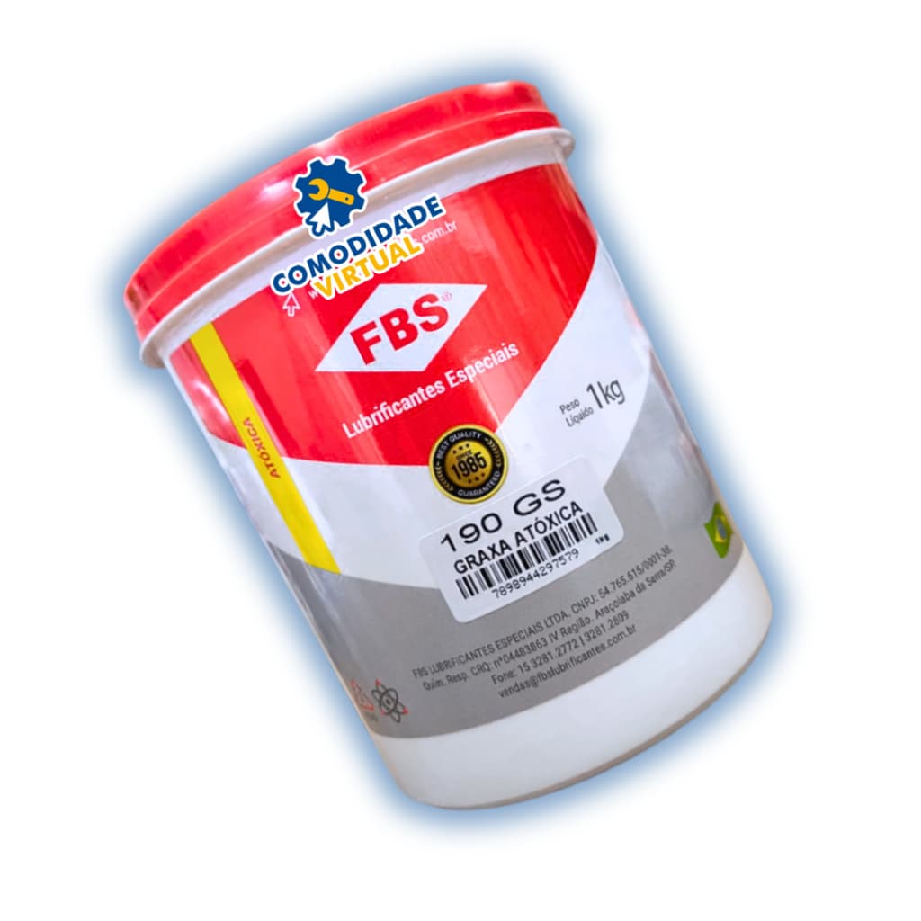 Graxa Branca Atóxica Grau Alimentício Indústria Alimentícia - 190GS Pote 1Kg