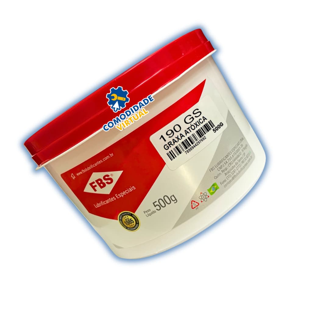 Graxa Branca Atóxica Grau Alimentício Indústria Alimentícia - 190gs 500g