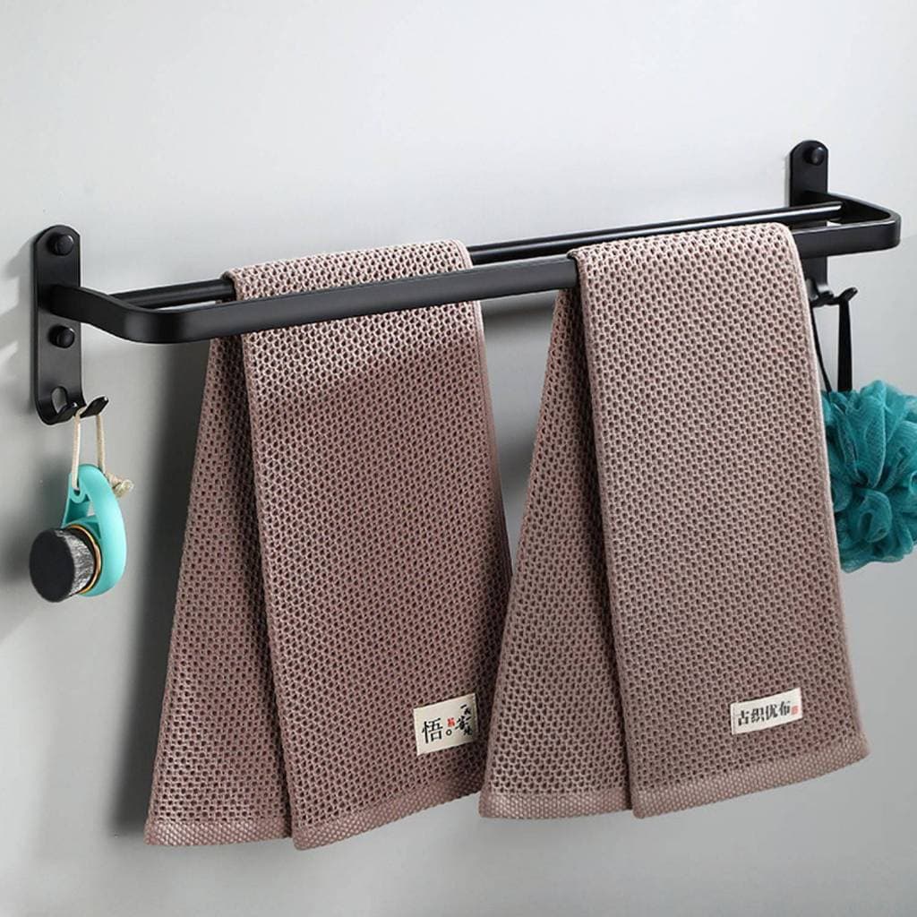 Porta Toalha Suporte Toalheiro Banheiro Duplo Aço Inox Premium