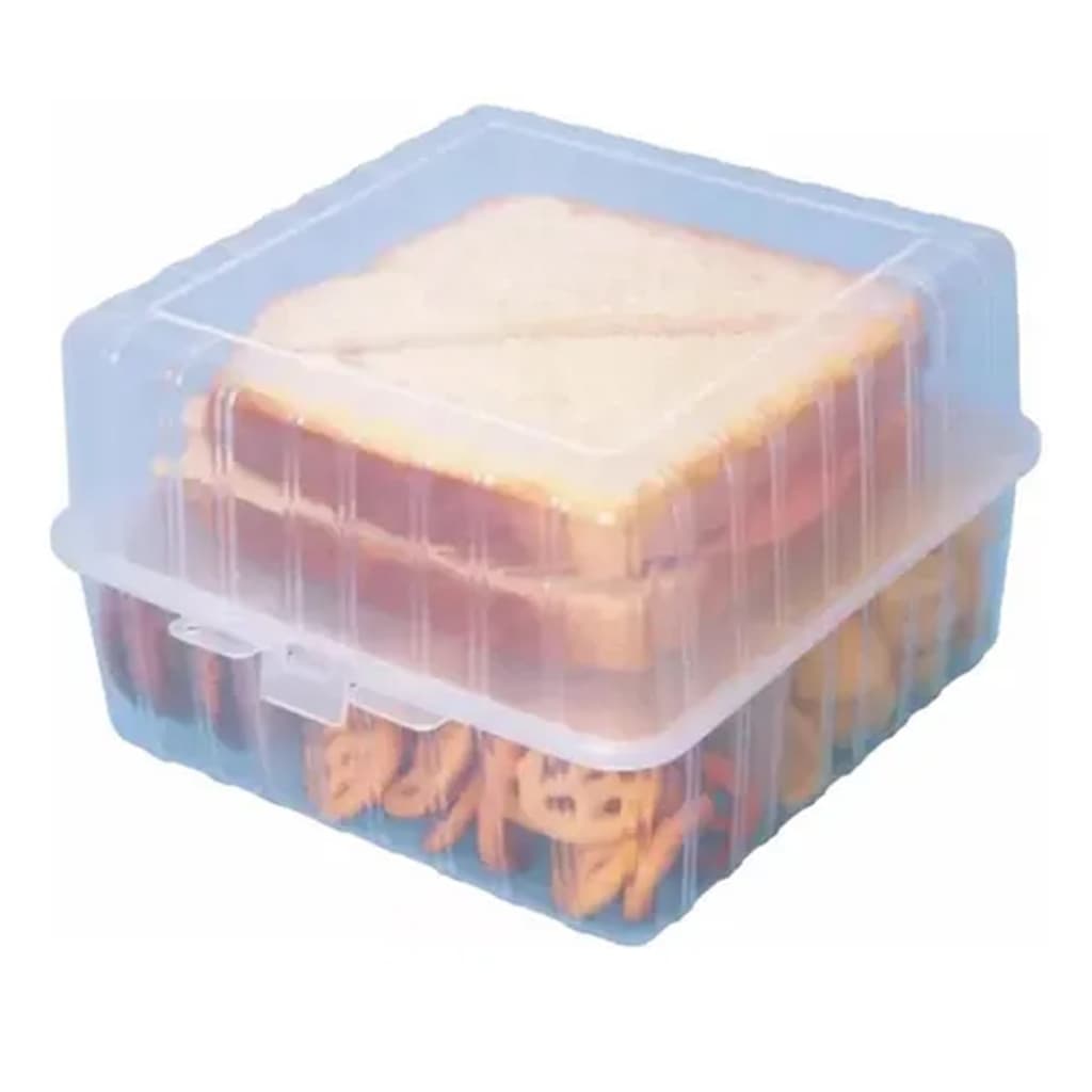 Porta Sanduíche Sanduicheira Lanche Pão Com Divisorias Ideal para levar ao trabalho ou escola
