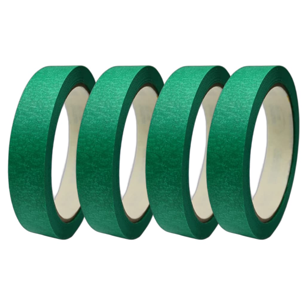 4 Fita Crepe Fina Verde 18mm X 30m Alta Fixação Eventos Decoração Artesanatos