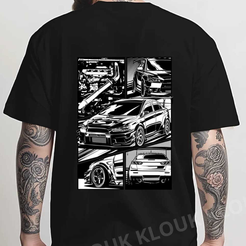 Camiseta Mitsubishi Lancer Velocidade Automotivo Auto Pista 100% Algodão fio 30.1