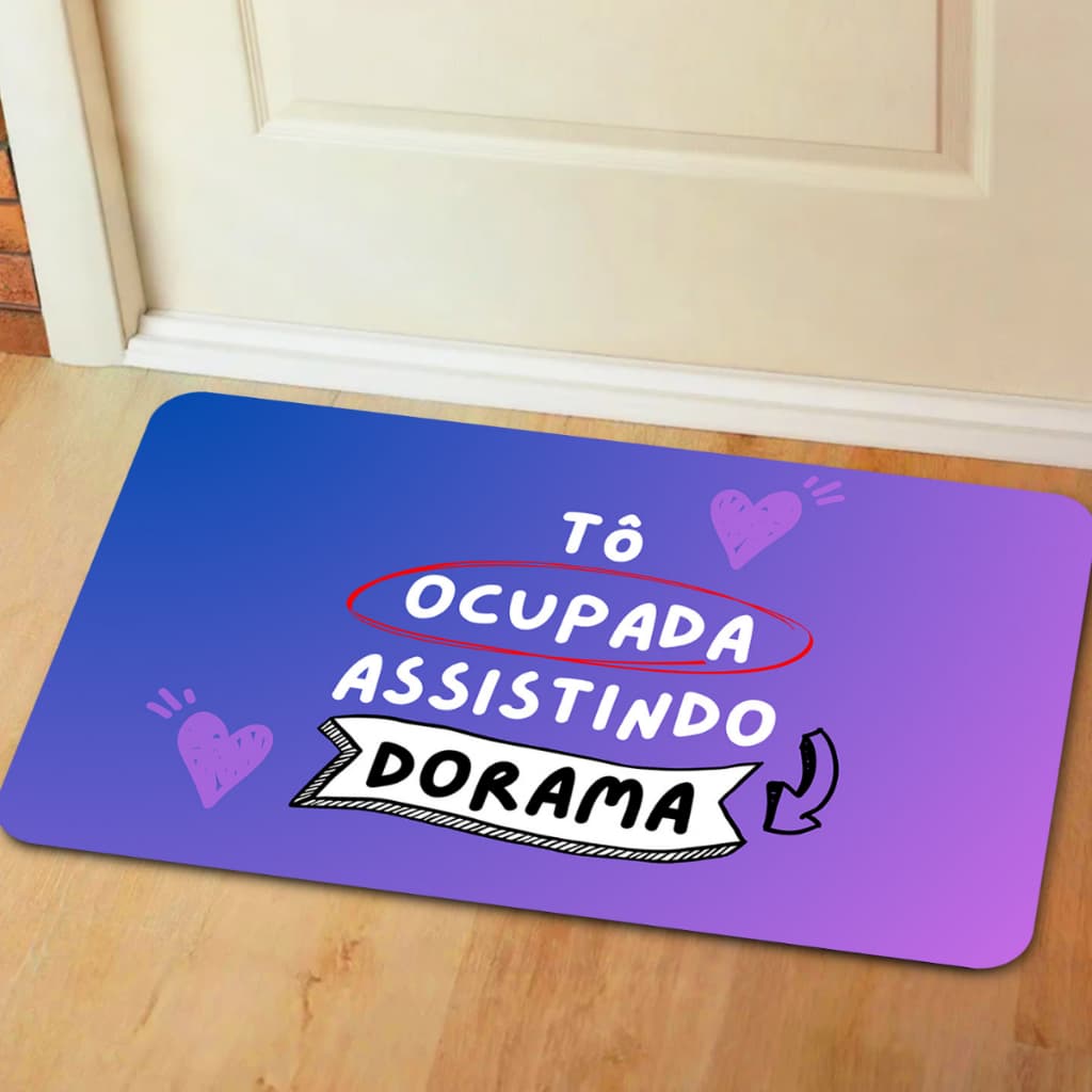 Tapete De Entrada Dorama Aqui Mora uma Dorameira 55x35cm