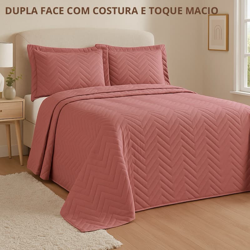 Jogo Cobre Leito e Fronhas Dupla Face Colcha Casal ou Queen 170 Fios -  Imperium
