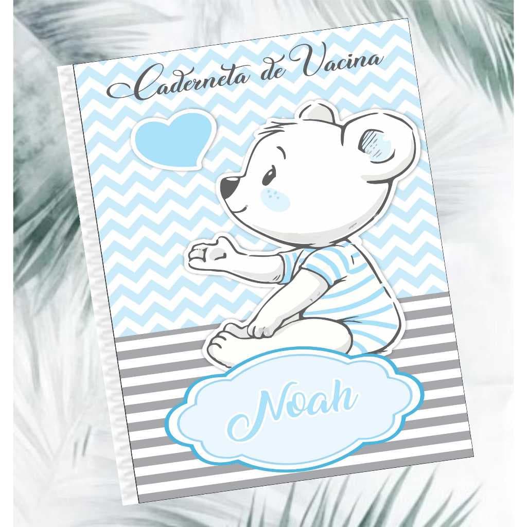 Caderneta de vacinação personalizada fofa e delicada/diversos modelos de ursinho menino /capa dura
