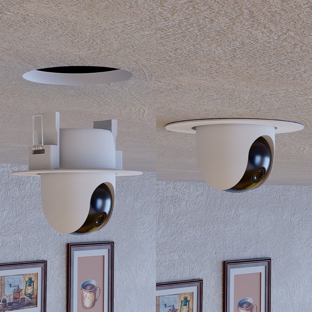 Suporte Apoio Stand para Embutir no Teto Compatível Câmera de Vídeo Intelbras Im4 C Mibo Visão 360