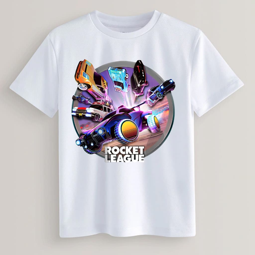 Rocket League  Camiseta  Gamer Camisa Jogo Futebol Manga Curta Camisa 2 ao GG