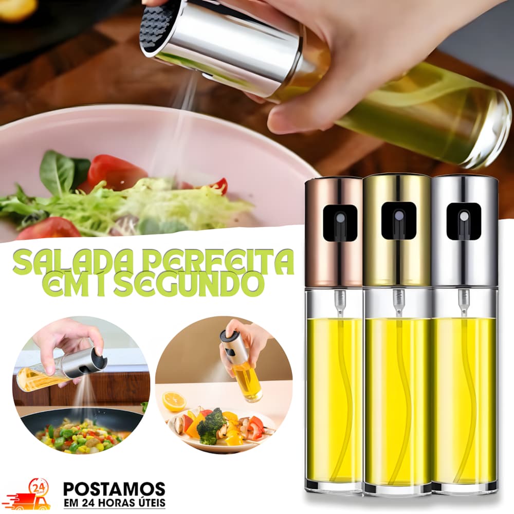Borrifador de Azeite Pulverizador de Vidro Spray de Salada Vinagre Premium Culinário 100ml