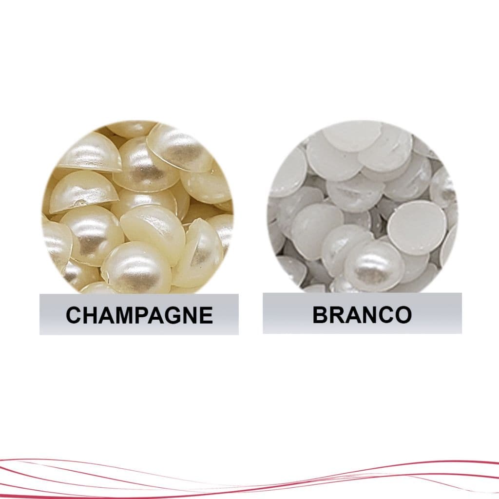 Meia Pérola 16mm ABS Artesanato Promoção 150 Unidades
