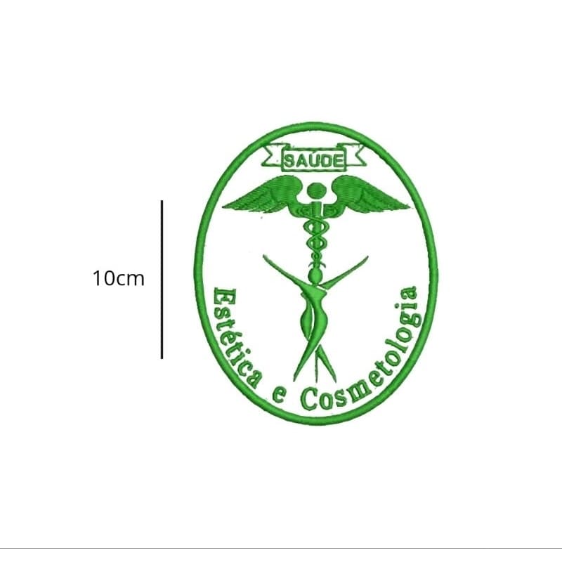 Patch Bordado Termocolante Profissões Uniformes Universidade Brasão Estetiva e Cosmética