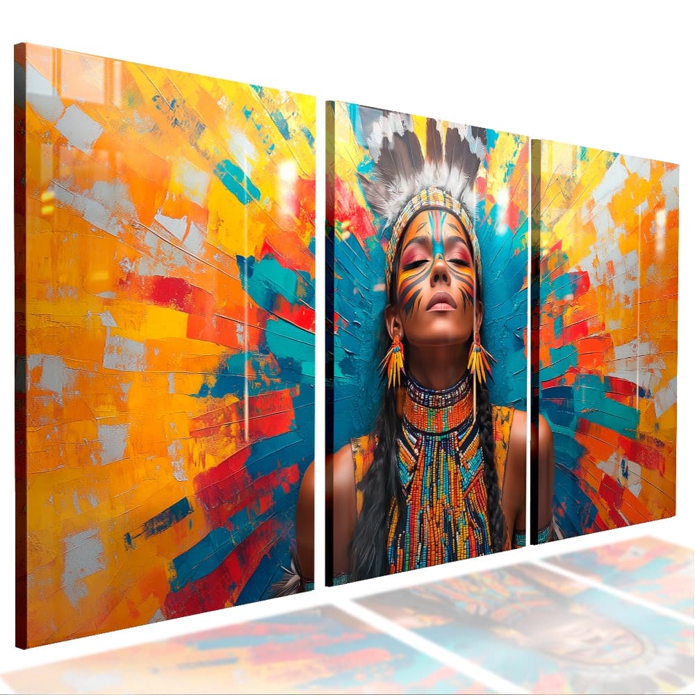 Quadro Decorativo Sala Quarto Pintura Linda Índia Moderna