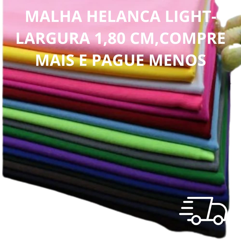 Malha Helanca Light 1,80m 100% Poliéster Tecido Macio Alta Qualidade Varias cores